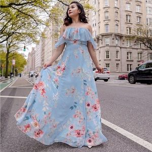 Yumi Kim floral blue maxi dress